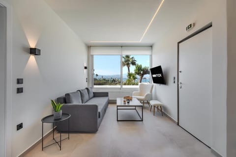 Living room, Seating area, Sea view