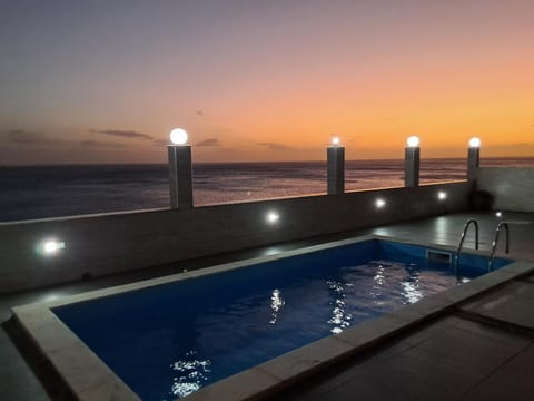 Swimming pool, Sunset