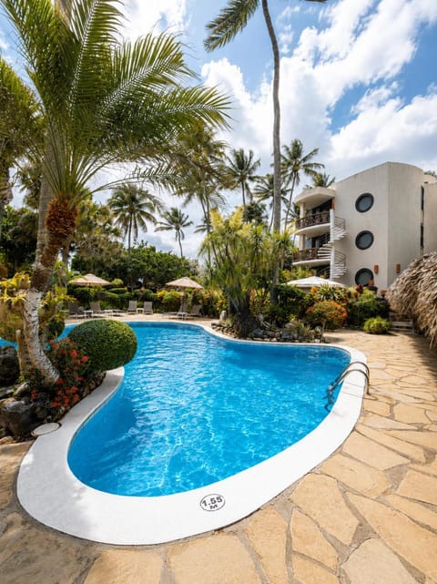 Property building, Spring, Garden, Pool view, Swimming pool, sunbed