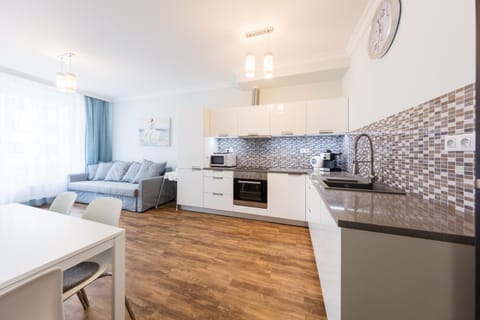 Living room, kitchen