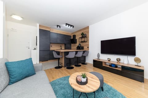 Living room, kitchen