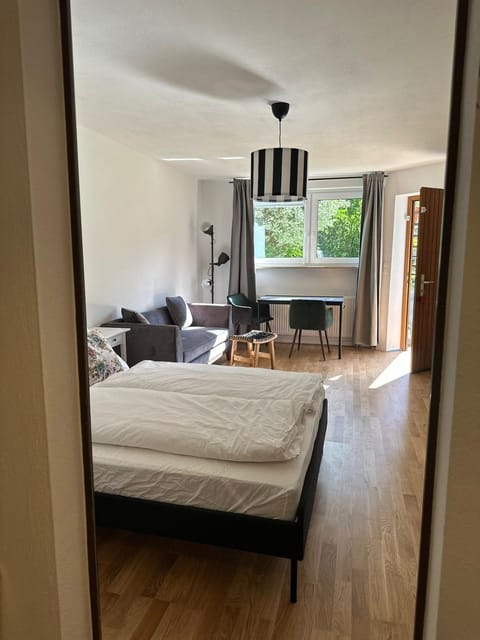 Bed, Living room, Photo of the whole room, Seating area, Bedroom