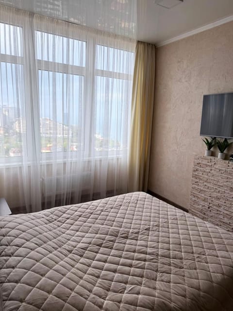 Property building, Bed, Sea view