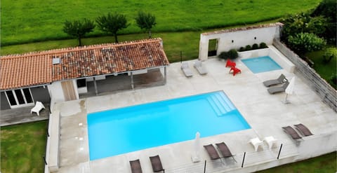 Property building, Living room, Swimming pool