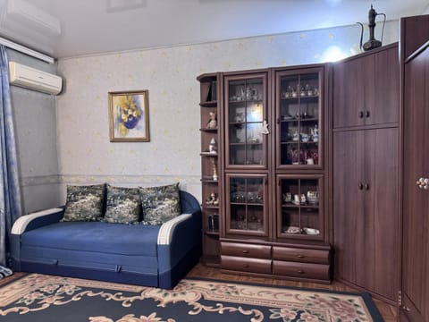 Bed, Living room, Photo of the whole room, Seating area, Bedroom, wardrobe, air conditioner