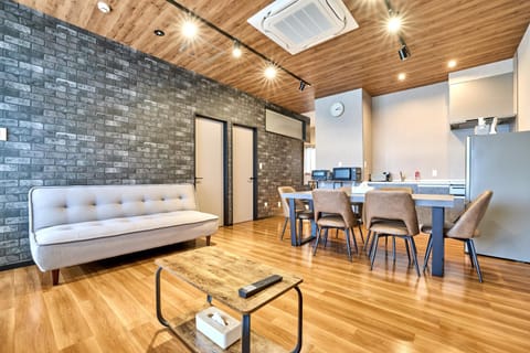 Kitchen or kitchenette, Living room, Dining area