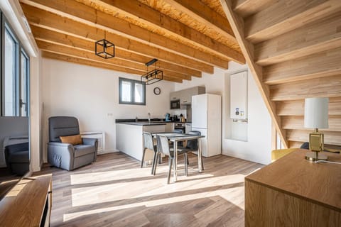 Kitchen or kitchenette, Living room, Dining area