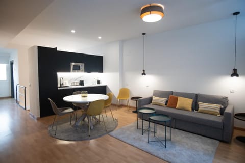 Kitchen or kitchenette, Living room, Dining area