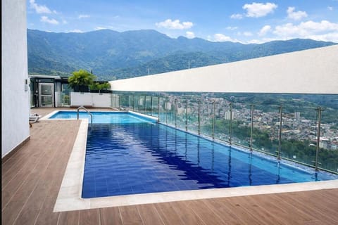 Natural landscape, Mountain view, Pool view, Swimming pool