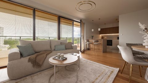 Bed, Kitchen or kitchenette, Living room, Photo of the whole room, Seating area
