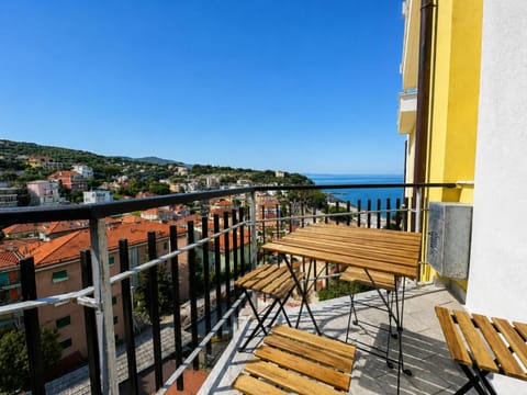 Property building, Day, View (from property/room), Balcony/Terrace, Dining area, Sea view