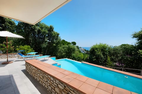 Property building, Living room, Swimming pool