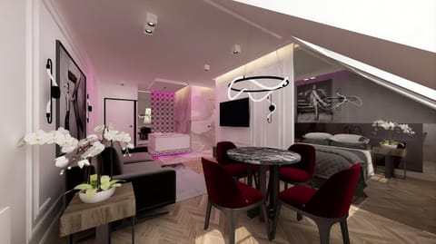 Communal lounge/ TV room, Living room, Seating area, Bedroom