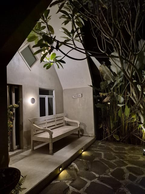 Patio, Night, Natural landscape, Garden view