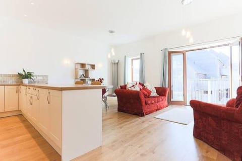 Kitchen or kitchenette, Living room, Photo of the whole room, Dining area, Sea view