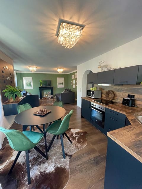 Kitchen or kitchenette, Living room, Dining area
