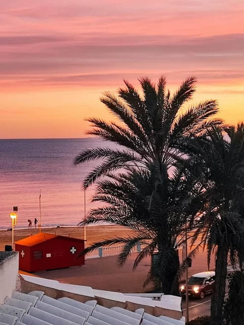 Beach, Sea view, Sunset