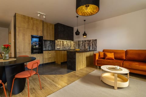 Kitchen or kitchenette, Living room, Dining area