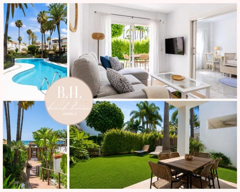 Day, Garden, TV and multimedia, Living room, Seating area, Dining area, Garden view, Pool view, Swimming pool, sunbed