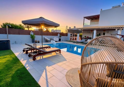 Patio, Day, Natural landscape, Pool view, Swimming pool, sunbed
