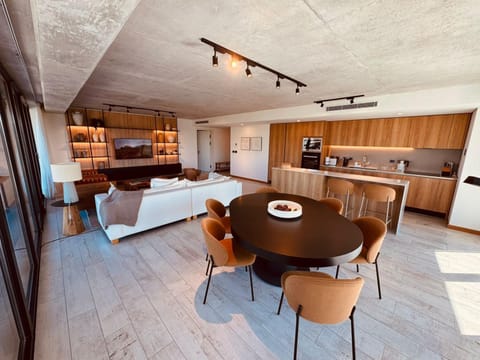 Living room, kitchen