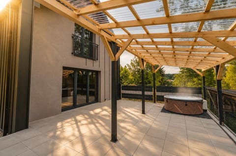 Patio, Day, Night, Natural landscape, Garden, Garden view, Pool view, Swimming pool