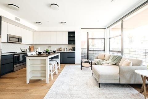 Kitchen or kitchenette, Living room, Dining area