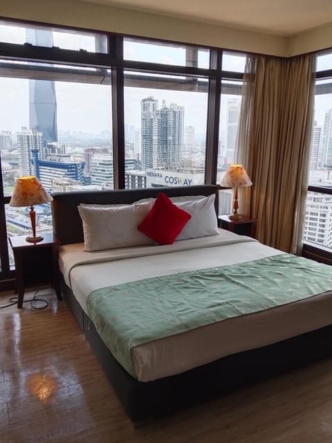 Bed, View (from property/room), Photo of the whole room, Bedroom, City view