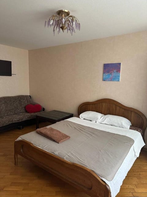 Bed, Living room, Photo of the whole room, Seating area, Bedroom