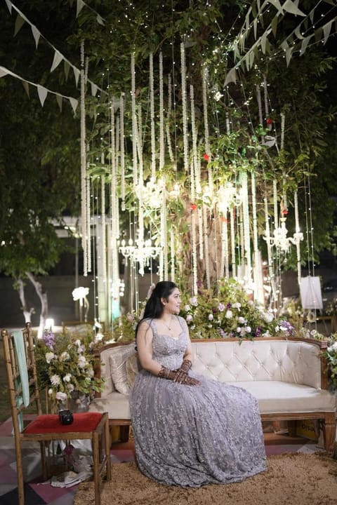 Night, People, Natural landscape, Garden, Guests, Garden view, group of guests, wedding