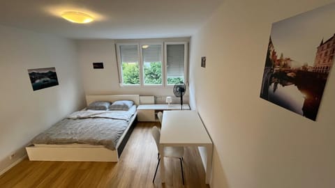 Bed, Living room, Bedroom
