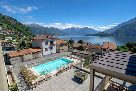 Property building, Living room, Swimming pool