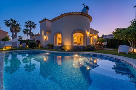 Property building, Night, Pool view