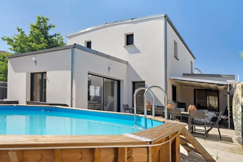 Property building, Living room, Swimming pool
