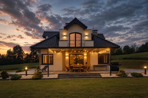 Property building, Night, Garden