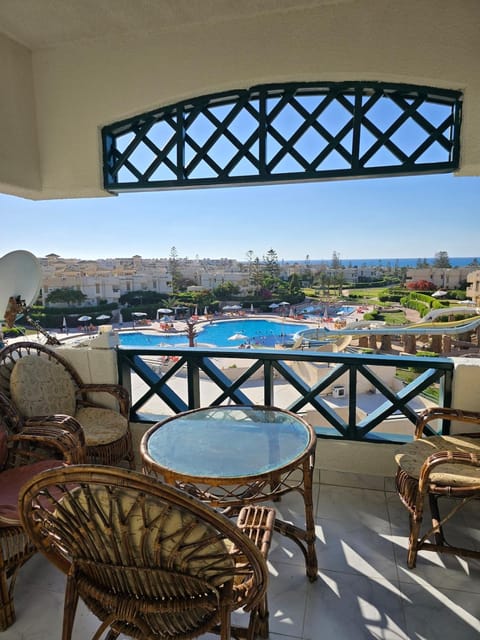 View (from property/room), Balcony/Terrace, Pool view, Sea view