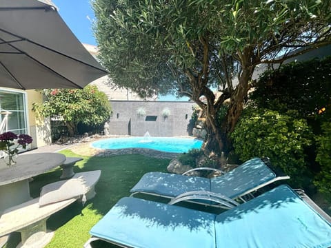 Day, Garden, Swimming pool, sunbed