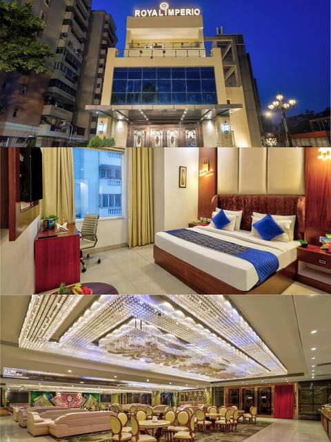 Property building, Patio, Communal lounge/ TV room, Night, Living room, Seating area, Evening entertainment, Pool view, Swimming pool