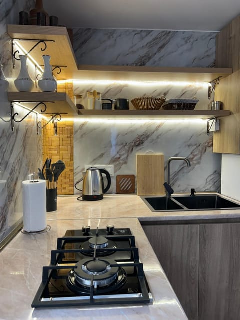 Kitchen or kitchenette, minibar