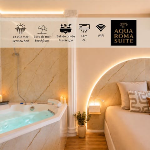 Bed, Hot Tub, Bedroom, Bath