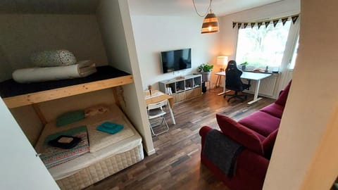 Bed, Living room, Photo of the whole room, Dining area, Bedroom