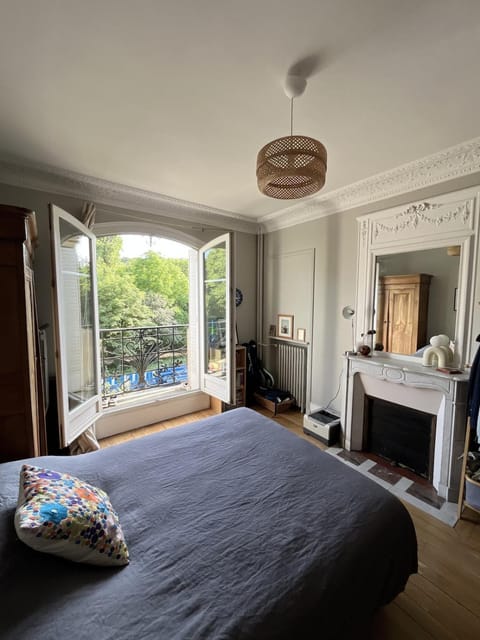 View (from property/room), Bedroom, fireplace