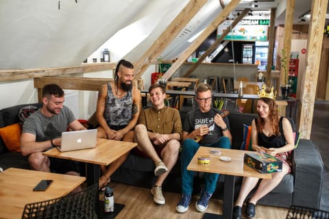 Staff, People, Game Room, Lounge or bar, group of guests