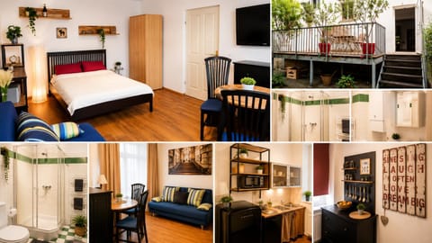 Bed, Kitchen or kitchenette, Living room, Photo of the whole room, Bedroom