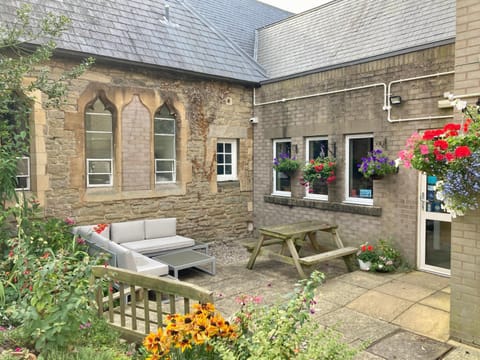 Facade/entrance, Spring, Garden, Seating area, Inner courtyard view