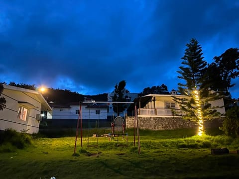 Property building, Night, Natural landscape, Garden, Garden view