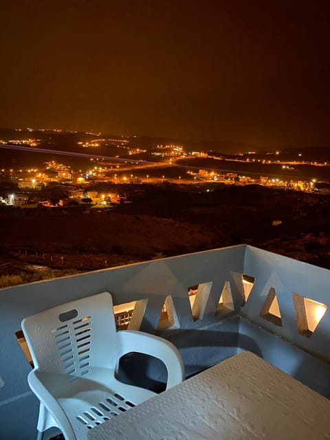 Night, View (from property/room), Balcony/Terrace, Seating area