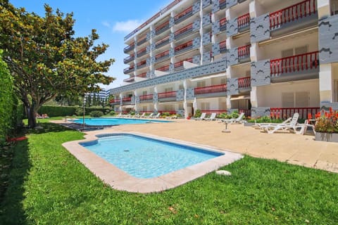 Property building, Living room, Swimming pool