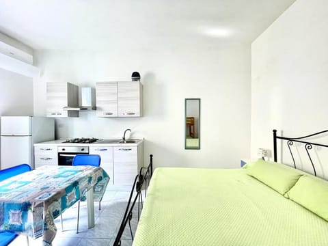 Bed, Kitchen or kitchenette, Photo of the whole room, Dining area, Bedroom, minibar, oven, pet friendly, stove