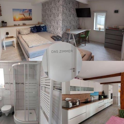 Bed, Bathroom, TV and multimedia, Communal kitchen